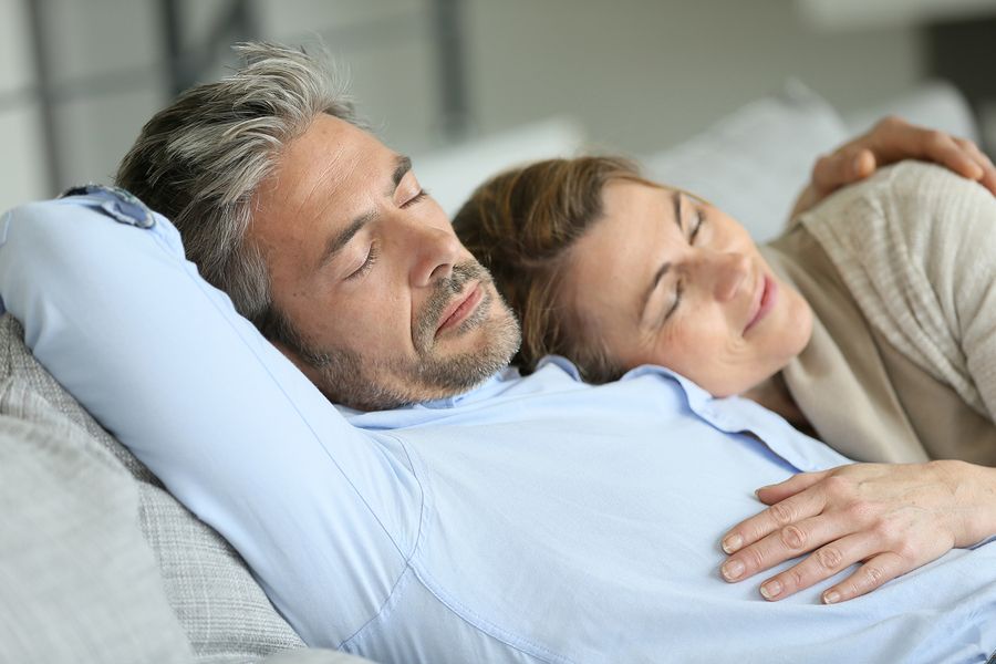bigstock Mature couple having a rest la 87393119