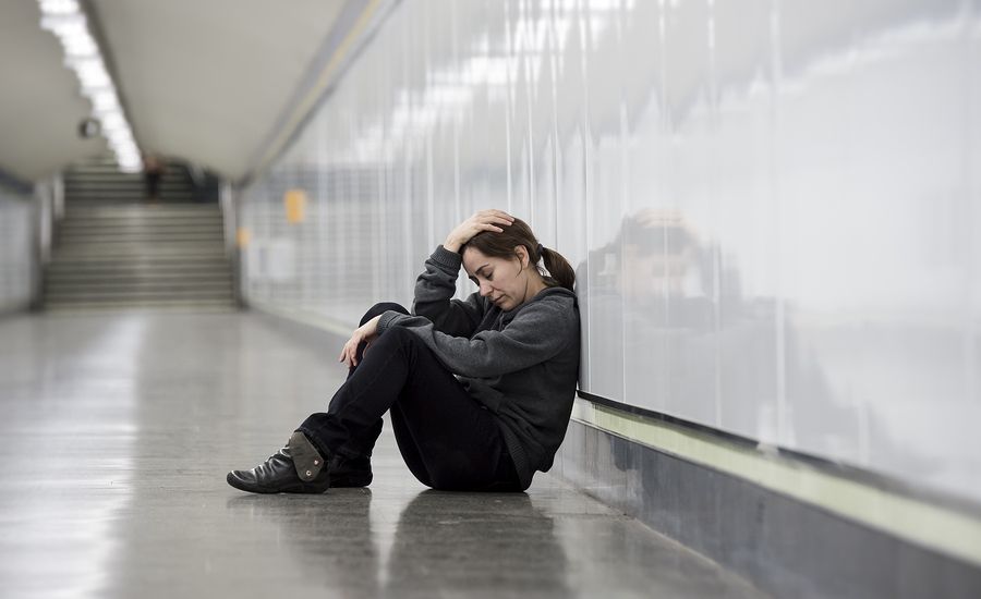bigstock Young Sad Woman In Pain Alone 110515328