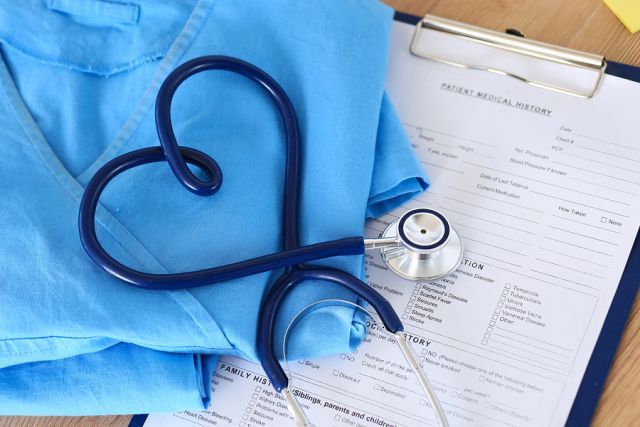 bigstock Medical Stethoscope Twisted In 100861262