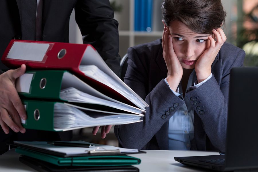bigstock Giving Assistant A Lot Of Work 81008324