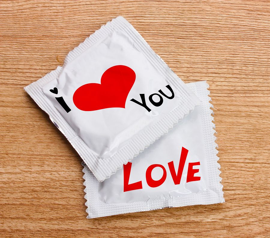 bigstock Condoms with text I love you o 116977520