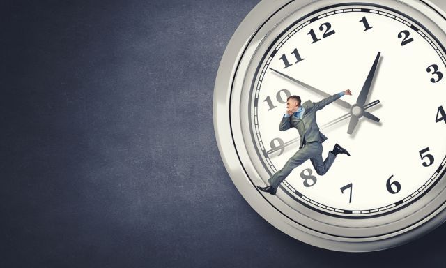 bigstock Concept of time with funny bus 99138884
