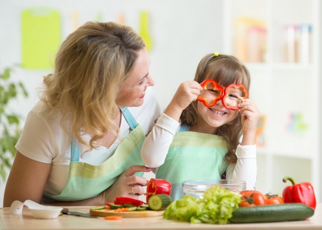 bigstock mother and her child preparing 83154173