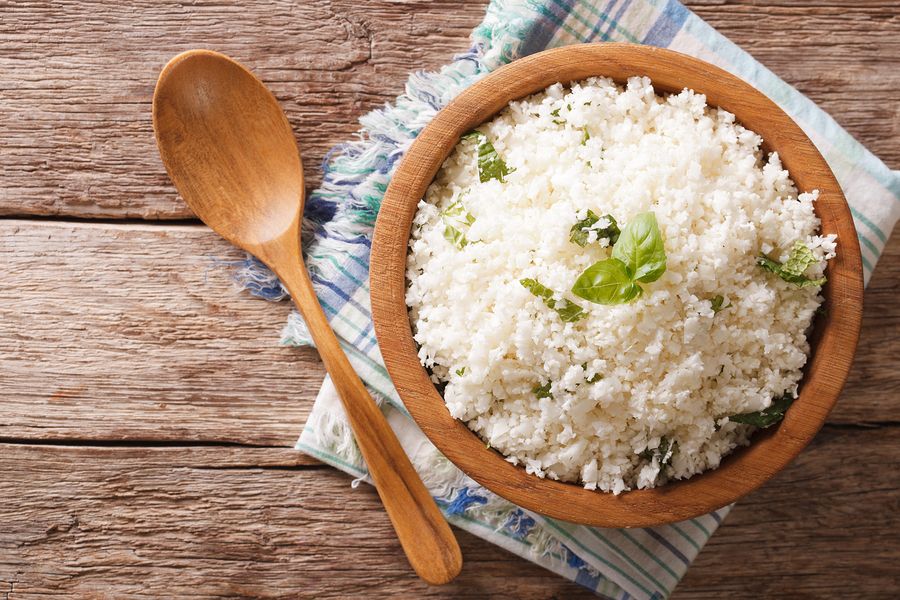 bigstock Cauliflower Rice With Basil In 117884045