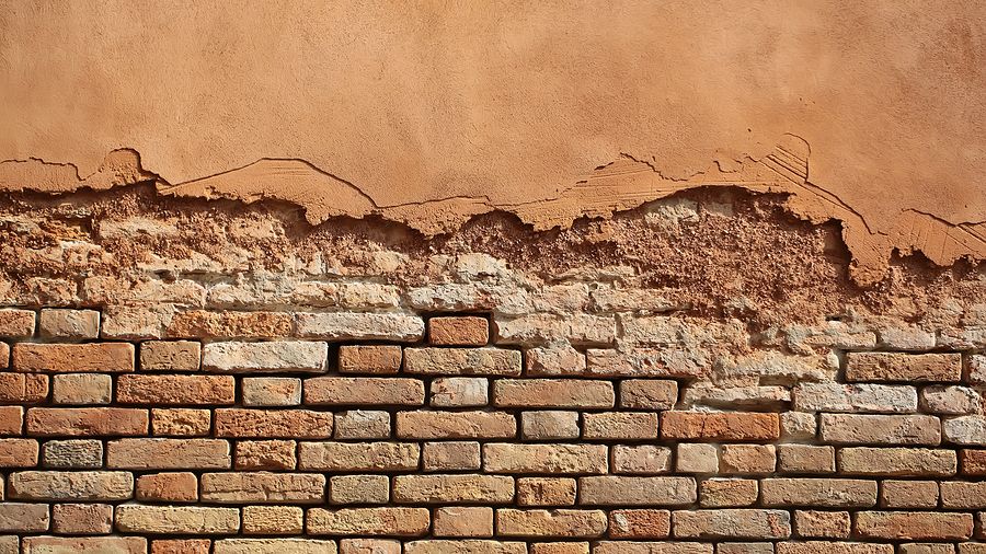 bigstock Terracotta Brick And Stucco Fa 117824786