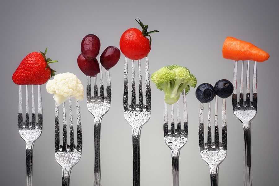 bigstock Fruit and vegetable of silver 66698965