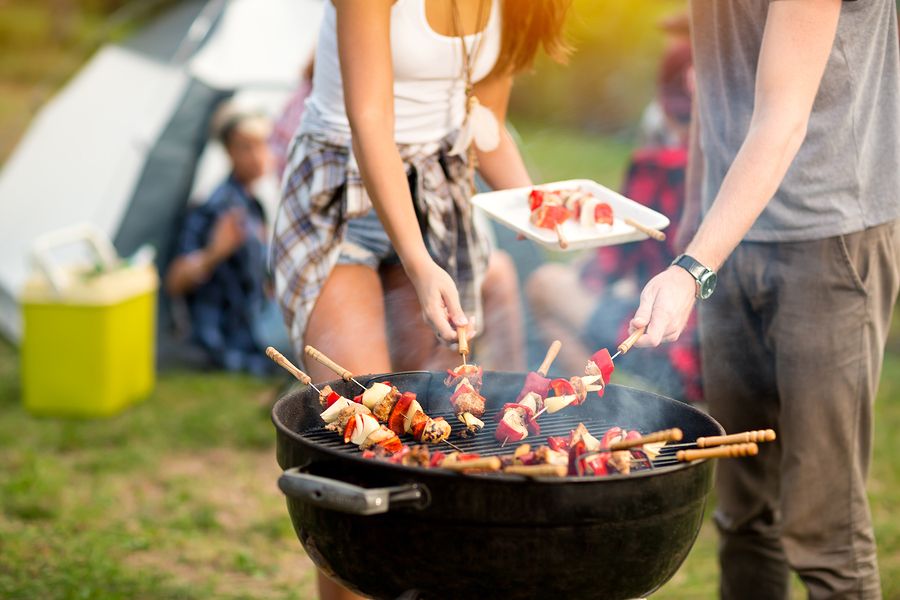 bigstock Close up grill with colorful b 129029411