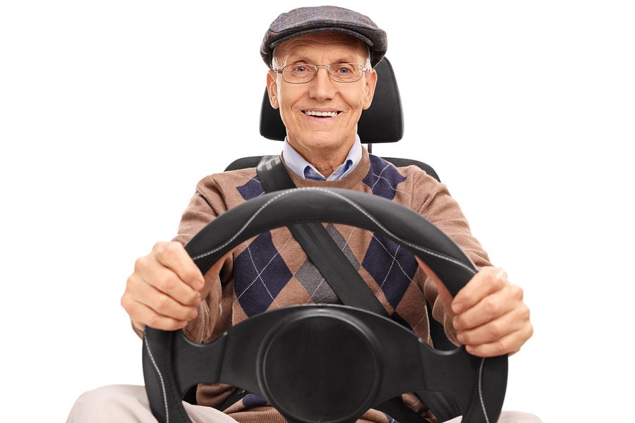 bigstock Studio shot of a senior driver 129126329