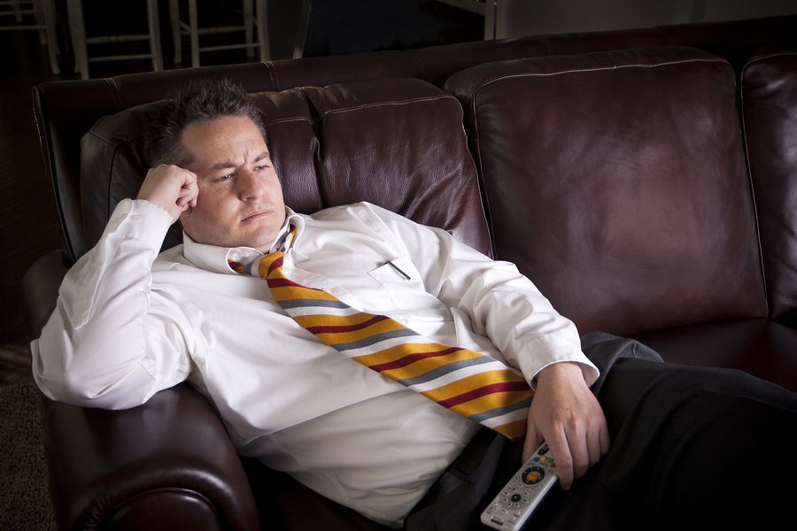 bigstock Lazy Male watching Television 35078363
