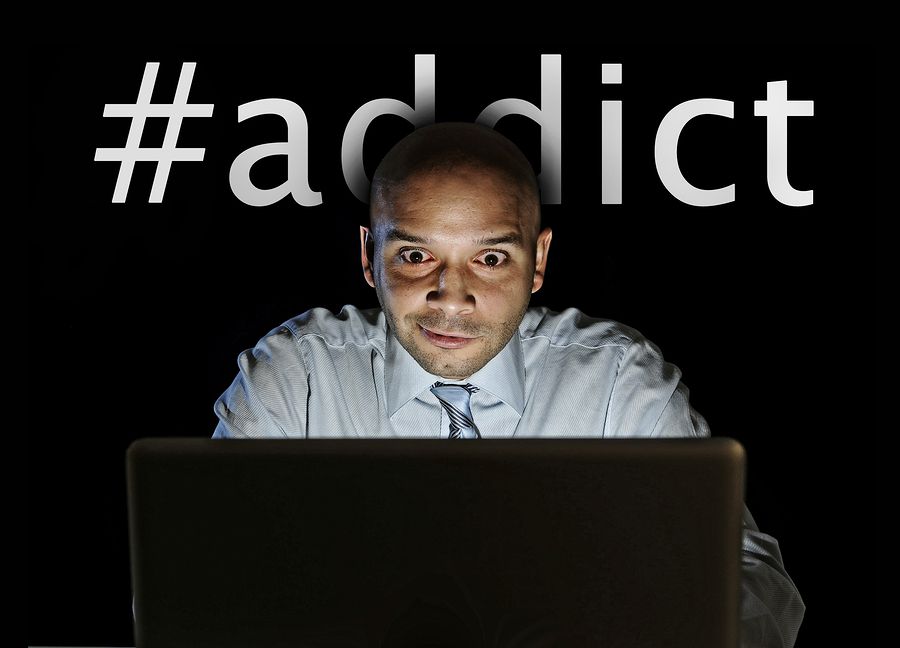 bigstock Media Addict Man Late Night Si 74490331