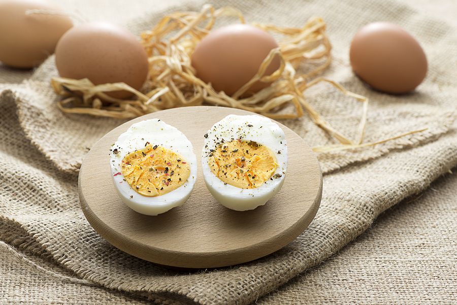 bigstock Boiled Egg on Wooden Plate 83208020
