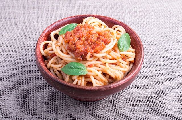 bigstock Small Portion Of Cooked Spaghe 145317998