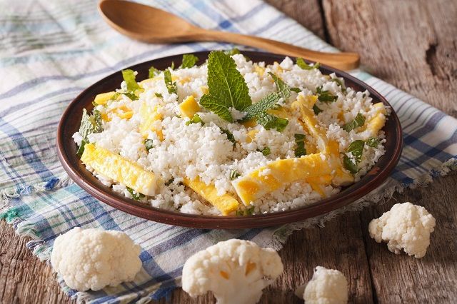 bigstock Dietary Food Cauliflower Rice 117886574