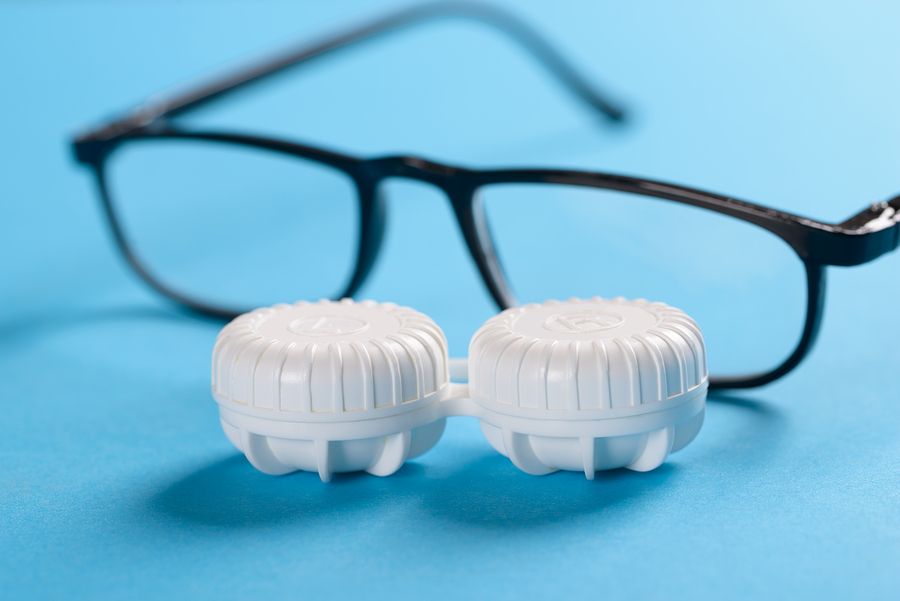 bigstock Eyeglasses And Lens Case On Bl 80865230