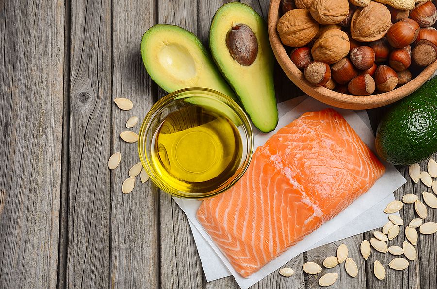 bigstock Selection of healthy fat sourc 119772407