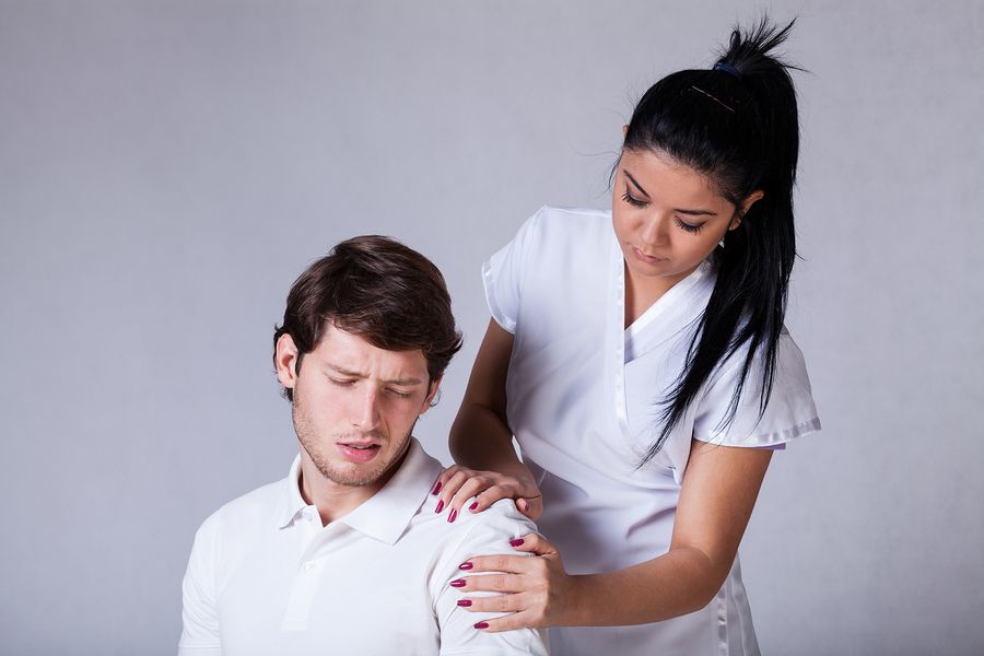 bigstock Patient With Painful Shoulder 70357834