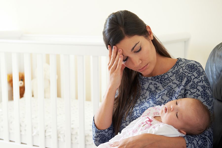 bigstock Tired Mother Suffering From Po 94509344