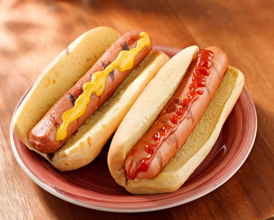 bigstock hot dog two on a plate with k 22968131
