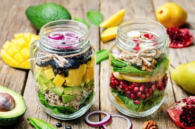 bigstock Homemade Healthy Salads With V 115945106