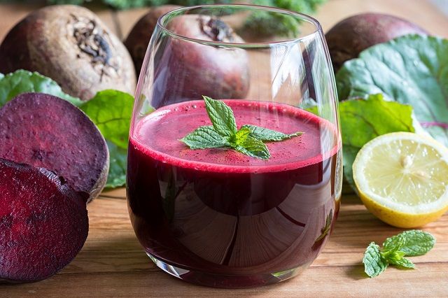bigstock Red Beet Juice In A Glass On A 195715672