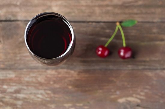 bigstock top view of cherry juice 184017676