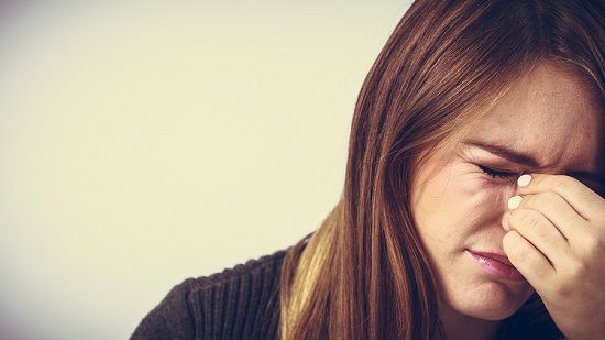 bigstock Young Woman With Painful Sinus 162970433