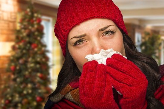 bigstock Sick Mixed Race Woman Blowing 107404916